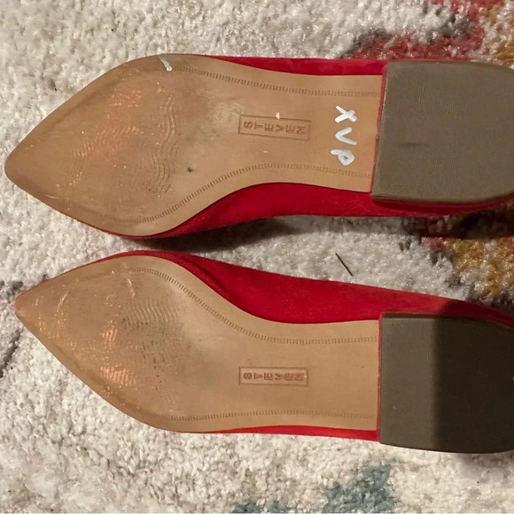 Steven by Steve Madden red suede pointy toe flats - Picture 6 of 8